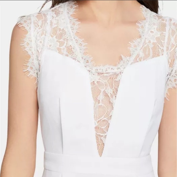 BCBGeneration Womens Lace White Mini Party Dress 8 - Picture 3 of 7